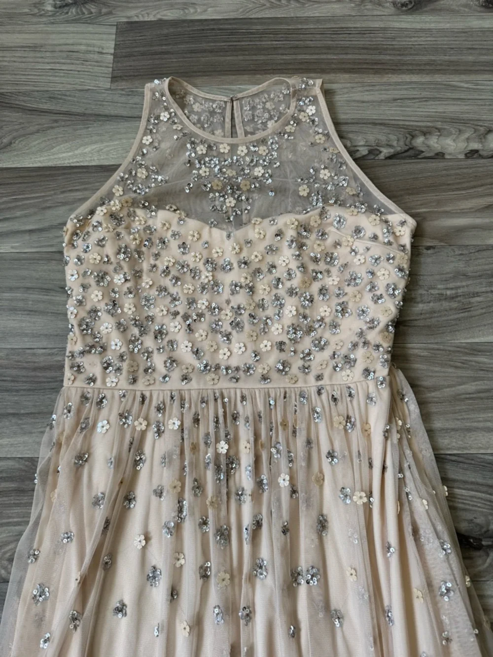 BHLDN Anthropologie Ginny Floral Beaded Maxi Dress Size US 16 - Picture 2 of 9